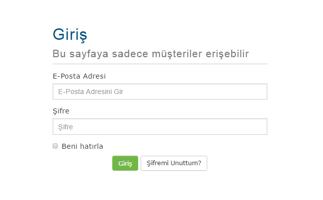 Müşteri Paneli