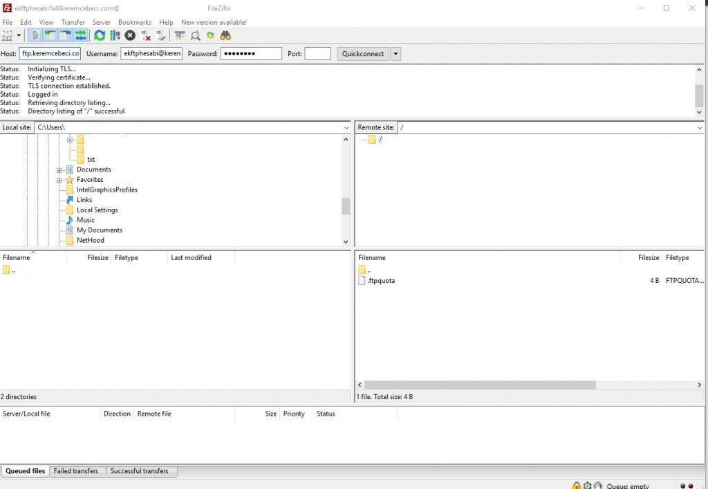 cPanel FTP Hesabı Oluşturma