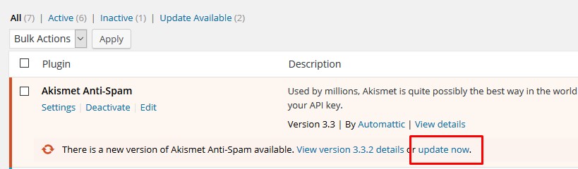 WordPress Güncelleme
