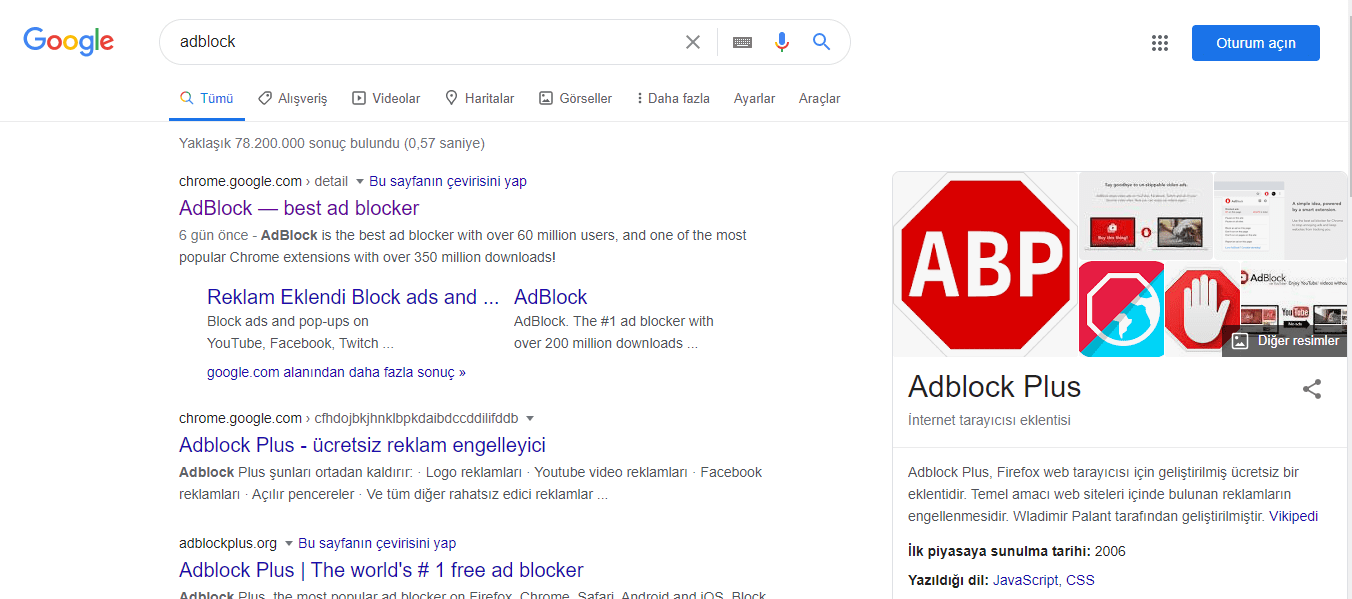 adblock nasıl kurulur adım 1