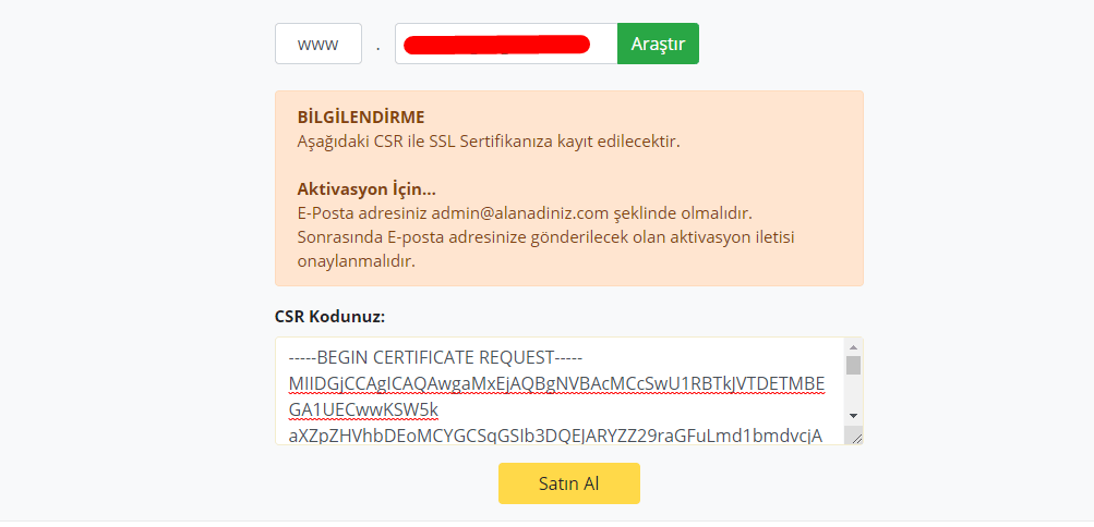 ssl sertifikası nasıl alınır adım 4 