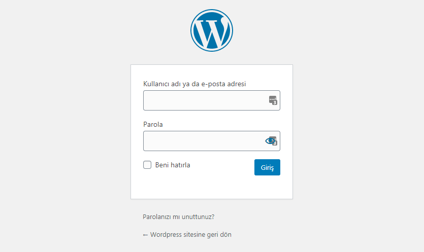 wordpress yönetici panelinden şifre değiştirme adım 1